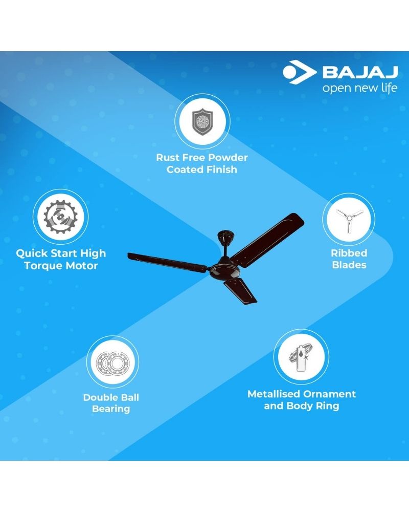 Bajaj Frore 1200 mm Ceiling Fan (Brown) (3)