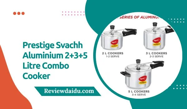 Prestige Svachh Aluminium 2+3+5 Litre Combo Cooker