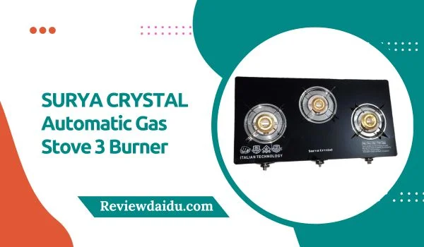 SURYA CRYSTAL Automatic Gas Stove 3 Burner